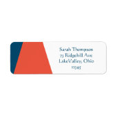 Étiquette Marine moderne et corail (Devant)