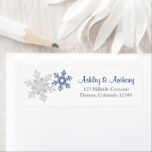Étiquette Marine Silver Snowflake Allocution de mariage d'hi (En situation)