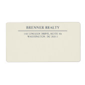 Étiquette Marine traditionnelle Elegant Bleu Livraison d'ivo (Devant)