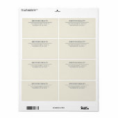 Étiquette Marine traditionnelle Elegant Bleu Livraison d'ivo (Feuille entière)