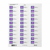 Étiquette Marine What Chevron Lilac Purple Quatrefoil Monogr (Feuille entière)