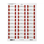 Étiquette Marionnette jaune du Labrador avec le chapeau de N (Feuille entière)