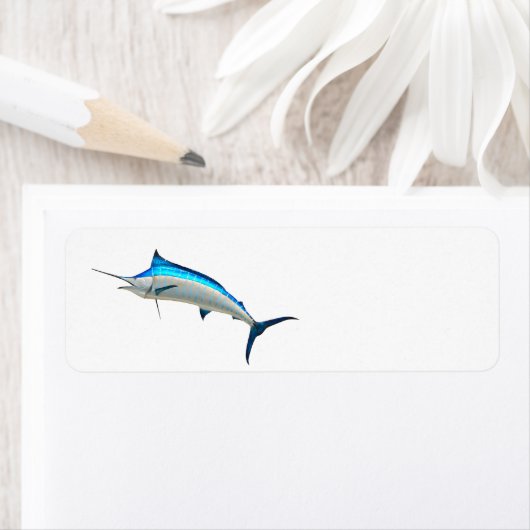 Étiquette Marlin bleu (En situation)