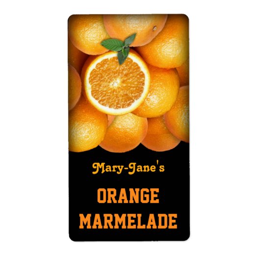 Étiquette Marmelade orange (personnalisable) (Devant)
