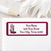 Étiquette Maroon Heart Patterned Boot (En situation)