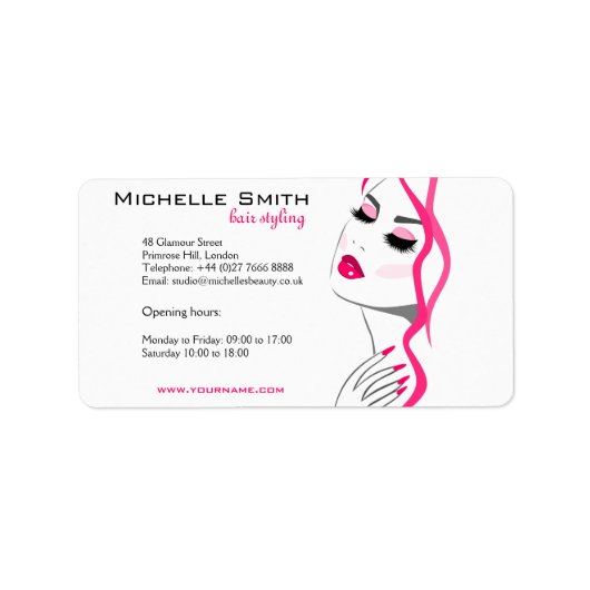 Étiquette Marquage à chaud de beauté de fille de rose de (Devant)