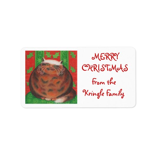 Étiquette Marque cadeau de Noël Pud 'de la famille' blanc (Devant)