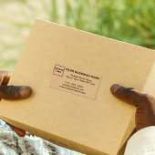 Étiquette Marque commerciale de texte simple sur expédition 