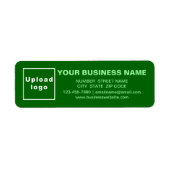 Étiquette Marque commerciale sur Monochrome Green Adresse de (Devant)