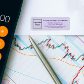 Étiquette Marque commerciale sur Monochrome Purple Adresse d