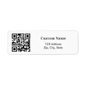Étiquette Marque couleur code QR adresse de retour de l'entr (Devant)