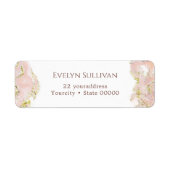 Étiquette marque d'adresse de retour de conception en marbre (Devant)