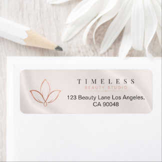 Étiquette Marque de beauté minimaliste en or rose de luxe do