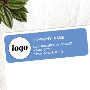 Étiquette Marque de logo simple Adresse de retour de société