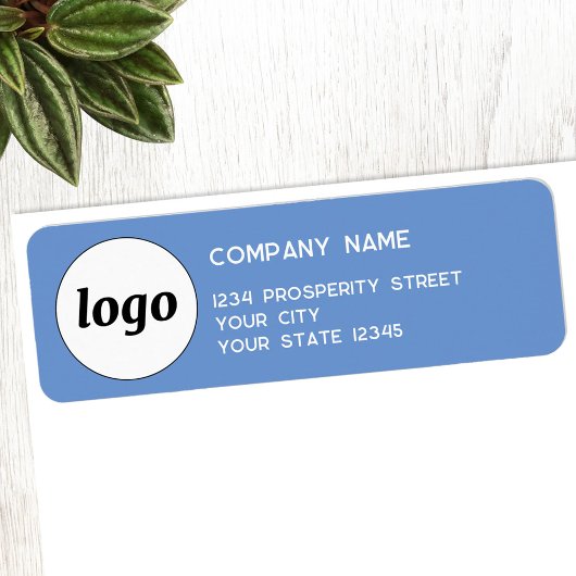 Étiquette Marque de logo simple Adresse de retour de société