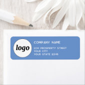 Étiquette Marque de logo simple Adresse de retour de société (En situation)