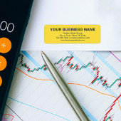 Étiquette Marque en texte clair sur l'adresse de retour Jaun