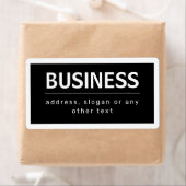 Étiquette Marque ou nom d'entreprise moderne gras | Noir & B (En situation)