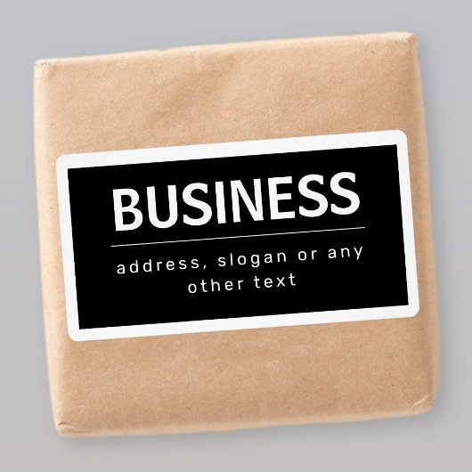Étiquette Marque ou nom d'entreprise moderne gras | Noir & B