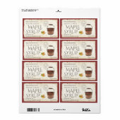 Étiquette Marque postale de 40 sachets de sirop d'érable Éti (Feuille entière)