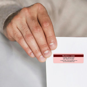 Étiquette Marque surlignée sur adresse de retour rouge clair