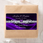 Étiquette Marquis Purple Silver Mariage de vin en argent Éti (En situation)
