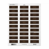 Étiquette Marron Bistre (Feuille entière)