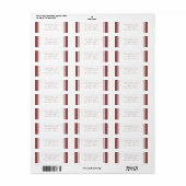 Étiquette Marsala Adresse de retour (Feuille entière)
