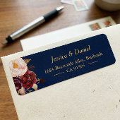 Étiquette Marsala Bourgogne rose bleu marine