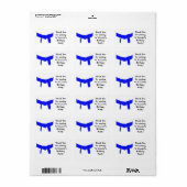 Étiquette Martial Arts Lt Blue Belt Anniversaire Fête Favori (Feuille entière)