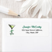 Étiquette Martini Return Address Label (En situation)