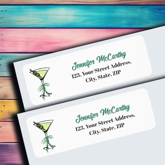 Étiquette Martini Return Address Label