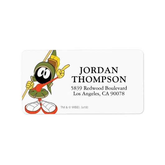 Étiquette MARVIN MARTIAN™ Cabane d'hiver (Devant)