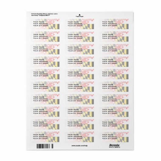 ÉTIQUETTE MARYLAND (Feuille entière)