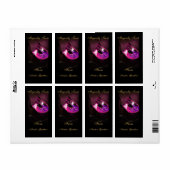 Étiquette Mascarade rose Masquerade Masque Halloween Étiquet (Feuille entière)