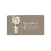 Étiquette Mason Jar & Fleurs sauvages (Devant)