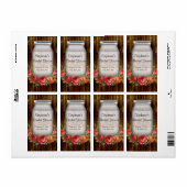 Étiquette Mason Jar Flower Fête des mariées de couronne (Feuille entière)