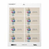 Étiquette Mason Jar - Goldfish Love (Feuille entière)