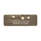 Étiquette Mason Jar illumine le Mariage de la grange rustiqu (Devant)