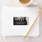 Étiquette Mason Jar String éclaire Rustique Burlap Tree Gris (En situation)