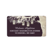 Étiquette Mason Jar String Lights Tree Plum (Devant)