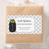 Étiquette Mason Jar wedding shower faveur ou bouteille d'eau (En situation)