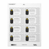 Étiquette Mason Jar wedding shower faveur ou bouteille d'eau (Feuille entière)