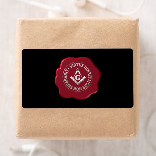 Étiquette Masonic sceau de cire (En situation)