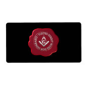 Étiquette Masonic sceau de cire (Devant)