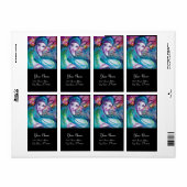 Étiquette MASQUE EN BLEU, noir rose (Feuille entière)