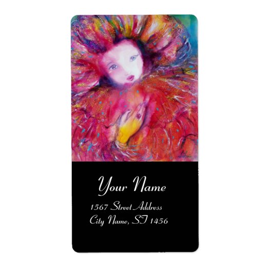 Étiquette MASQUE EN ROUGE Mascarade vénitienne Noir (Devant)