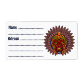 Étiquette Masque rituel du roi guerrier tribal (Devant)