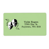 Étiquette Masques Thespian (Devant)