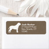 Étiquette Mastiff Chien de race Silhouette Adresse de retour (En situation)